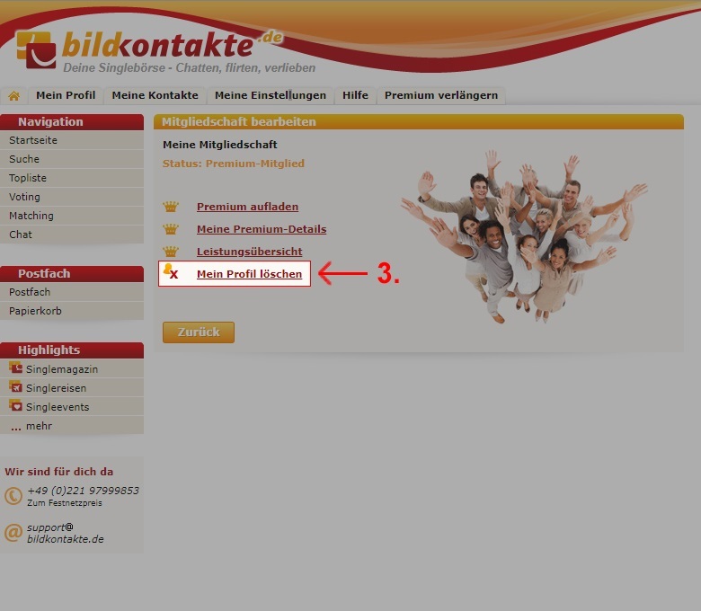 Profil löschen